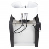 Lavacabezas Topwash Wood 1P Básico tapizado negro Nelson Mobilier