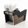 Lavacabezas Topwash Wood 1P Básico tapizado negro Nelson Mobilier