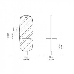 Tocador doble Ovalis led plateado repisa Montreal