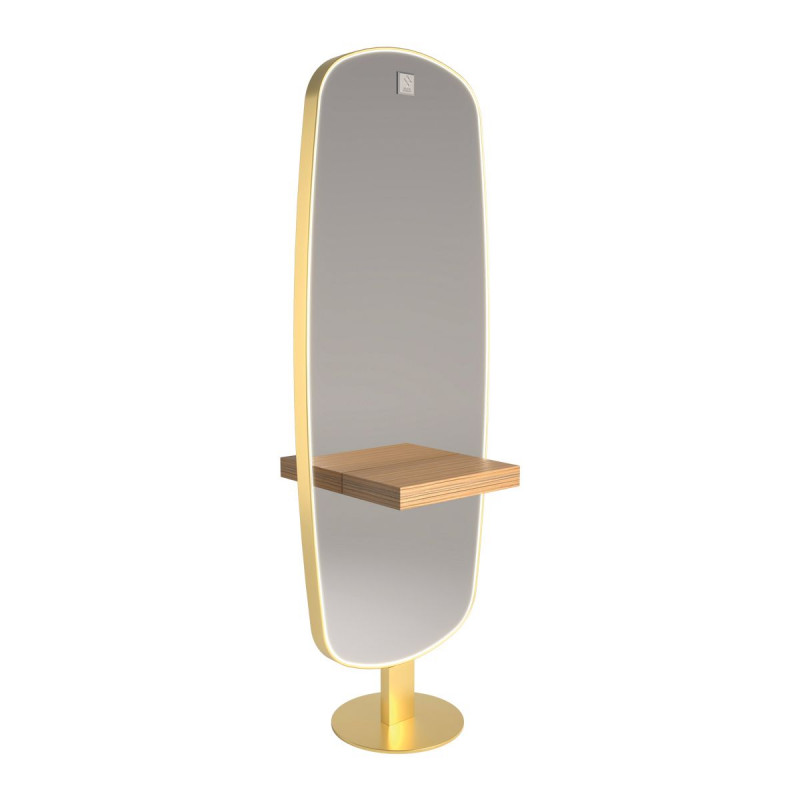 Tocador doble Ovalis dorado Montreal LED