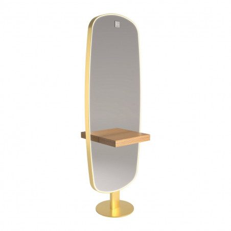 Tocador doble Ovalis dorado Montreal LED