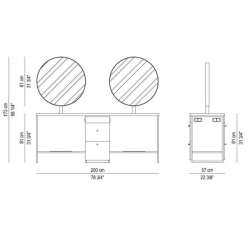 NER FF2704PRN, Tocador Scamnum 4P Nelson Mobilier