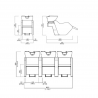 NER FA5103P, Lavacabezas Novawash 3P cerámica blanca Nelson Mobilier