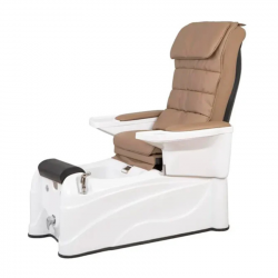 WEO , Sillón Spa eléctrico PU reclinable masaje Shiatsu color beige
