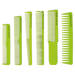 GAA + PPETBARSET5_VER, Juego de peines profesional con estuche verde