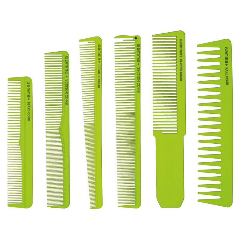 GAA + PPETBARSET5_VER, Juego de peines profesional con estuche verde
