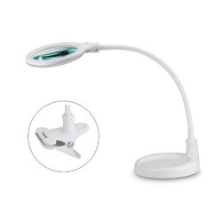 lupa estética led con pinza mesa