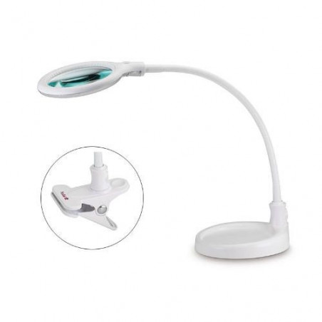 lupa estética led con pinza mesa