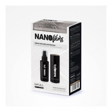 PB BFEXT43310, fibras capilares nano fibers gris keratina pb