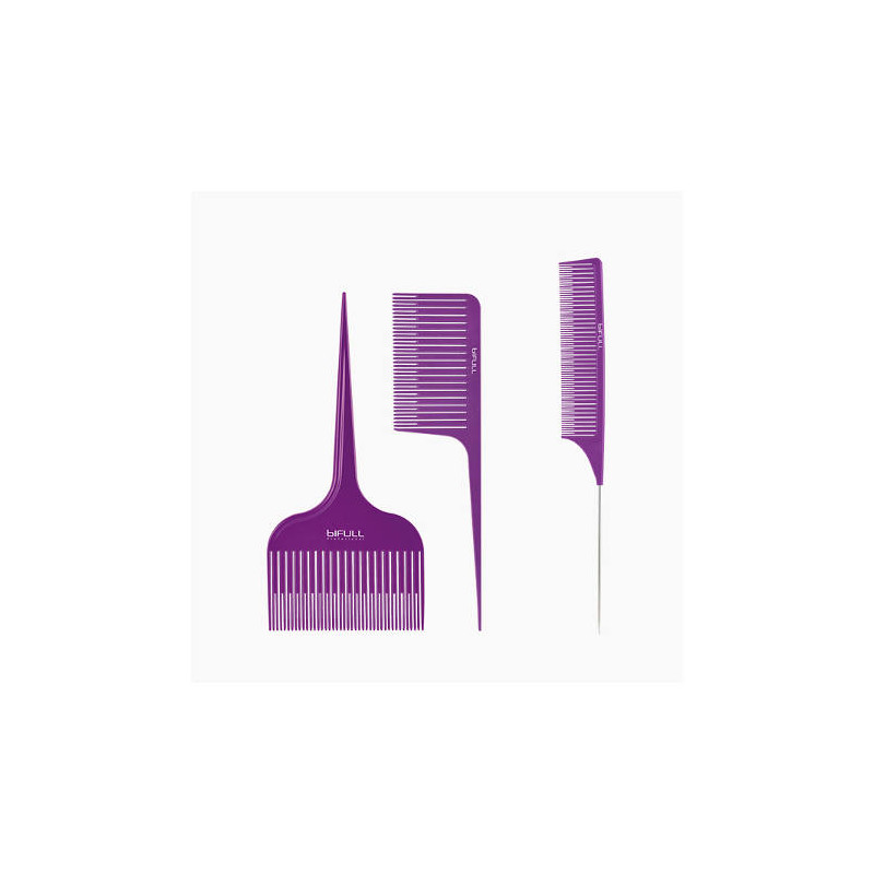 kit 3 peines especial mechas balayage violeta