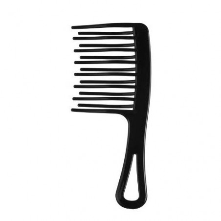 ORL 00451, peine ahuecador con mango negro doble pua