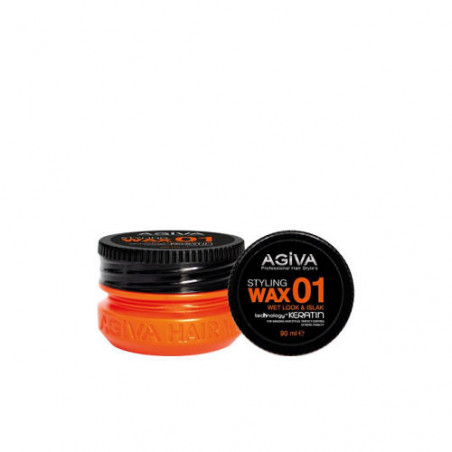 agiva hair styling wax 01 wet look orange 90 ml