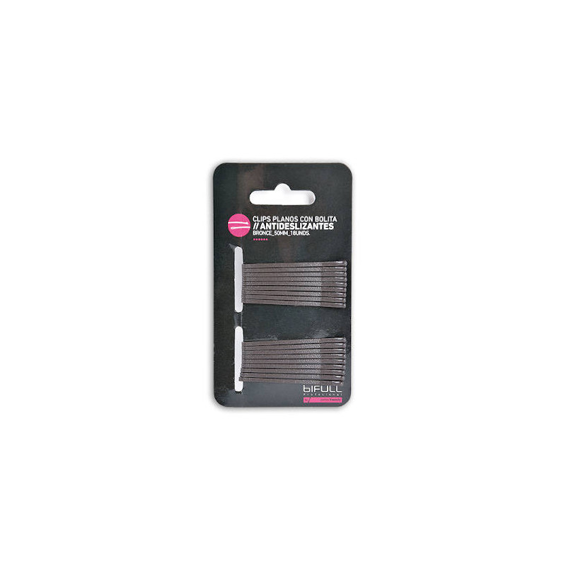 PB BFUTI42667, clips lisos antideslizantes bronce 50mm 18unds bifull