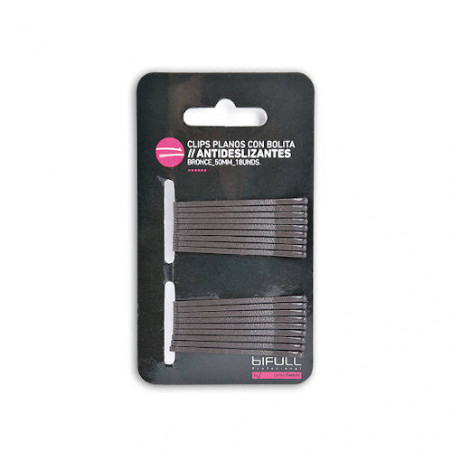 PB BFUTI42667, clips lisos antideslizantes bronce 50mm 18unds bifull