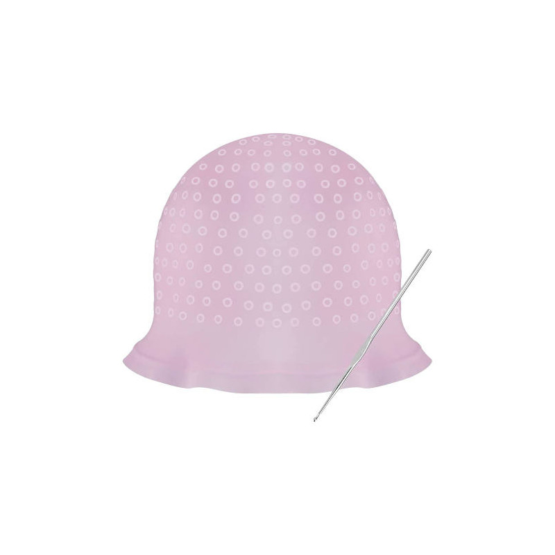 PB BFUTI42273, gorro silicona rosa perforado mas ganchillo