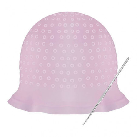 PB BFUTI42273, gorro silicona rosa perforado mas ganchillo