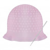 gorro silicona rosa perforado mas ganchillo