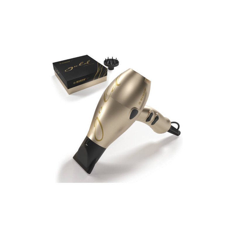 KIE 8301G, secador de mano kiepe dorado profesional