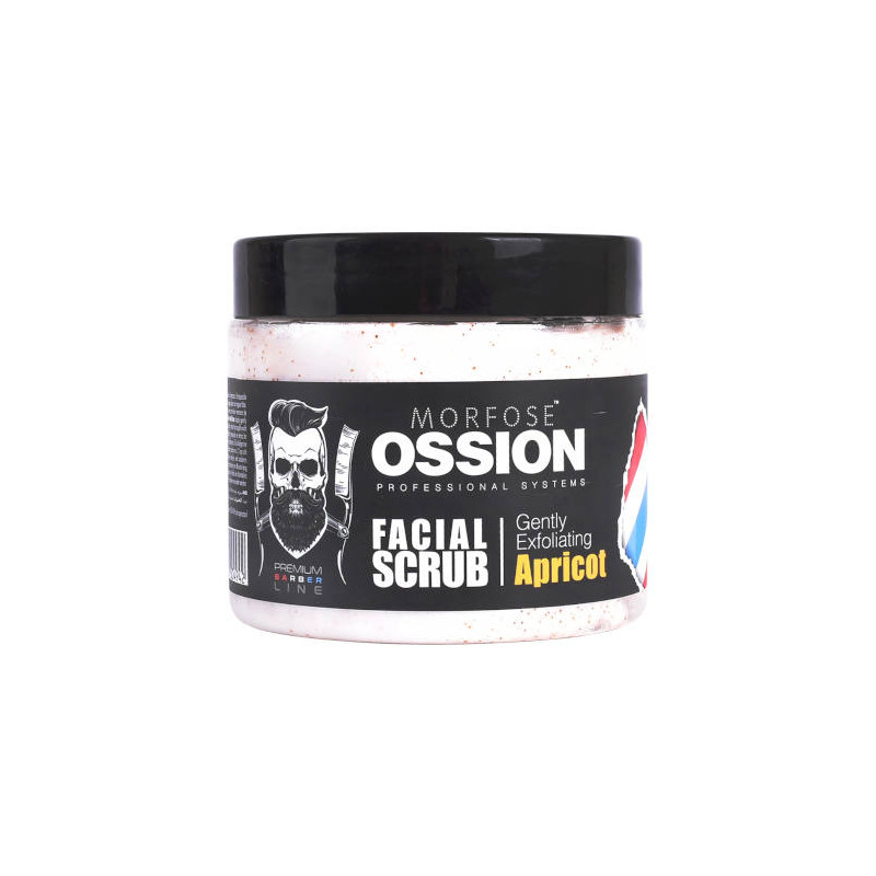 exfoliante facial apricot morfose ossion premium barber line 400ml