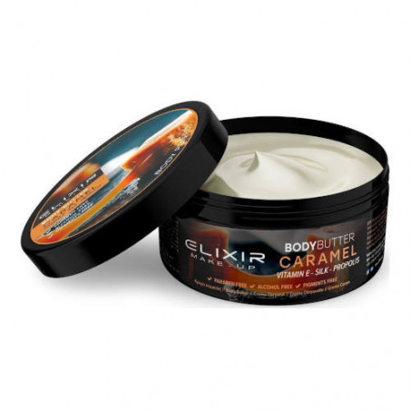 ASR ELBP10, Manteca corporal body caramel + vitamina E + seda + propolis de la firma Elixir.