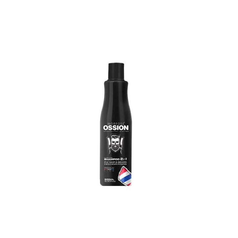 champu 2 en 1 para pelo y barba 500ml morfose ossion