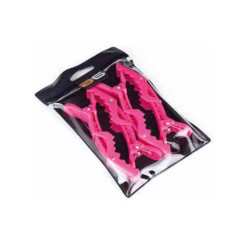 ASR 34024/rosa, pinza cocodrilo estuche 4 unidades color rosa