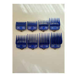 kit 8 peines metalicos color azul recalces maquinas de corte
