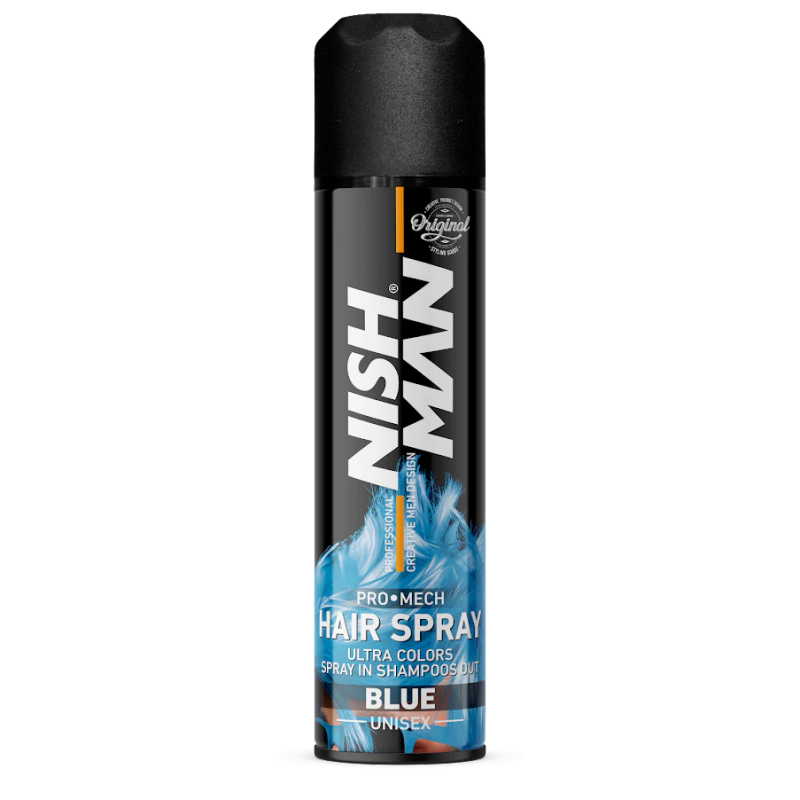 NIN 6624, nishman laca hair spray ultra colors blue 150 ml unisex