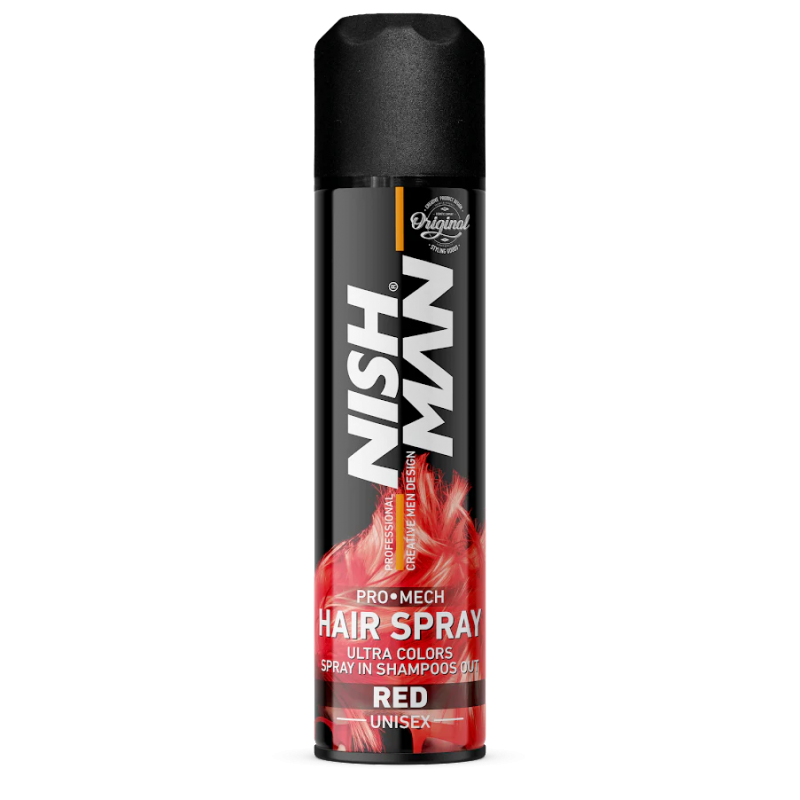 nishman laca hair spray ultra colors red 150 ml