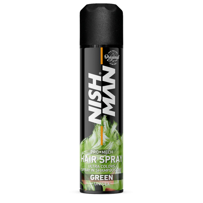 NIN 6625, Nishman laca hair spray ultra colors green 150 ml