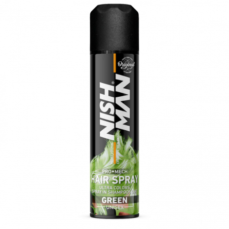 NIN 6625, Nishman laca hair spray ultra colors green 150 ml