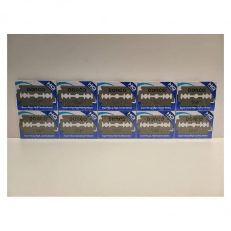 pack dorco 1000 cuchillas enteras blue doble filo 10 paquetes