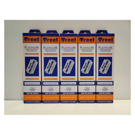 pack cuchillas afeitar Treet Platinum acero inoxidable 1000 unidades