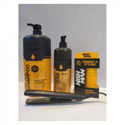Pack champú after shave y polvo de volumen más mini plancha Nishman