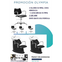 2 lavacabezas y 4 sillones Olympia en promoción hasta fin de existencias