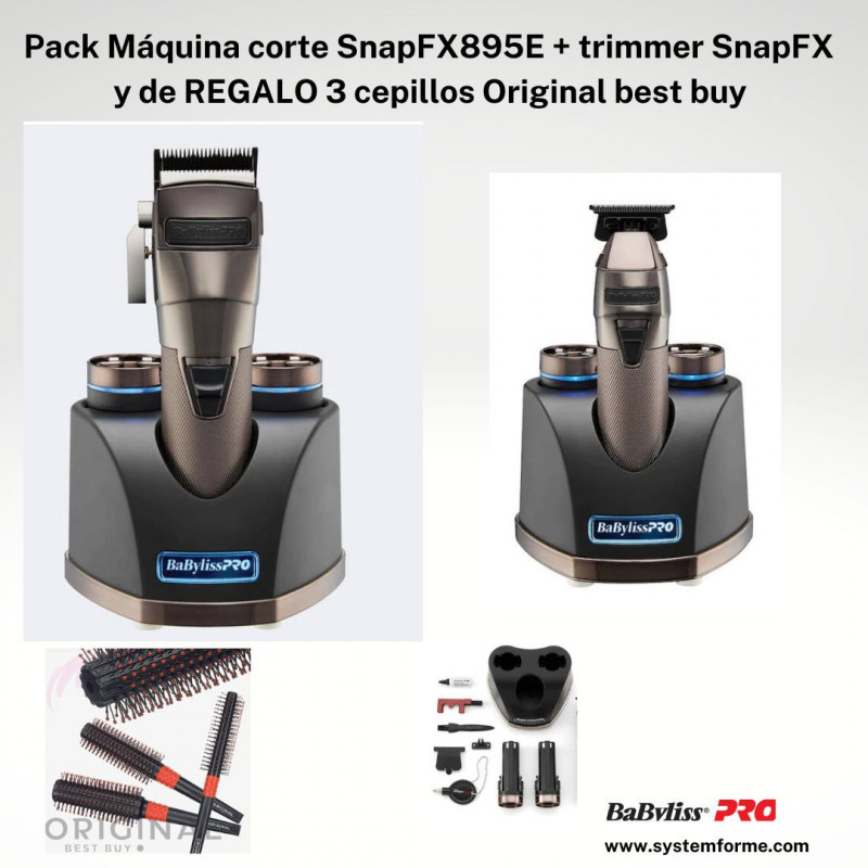 pack maquina clipper snap fx797e y maquina trimmer snapfx