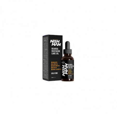 aceite profesional barbas y bigotes nishman 30ml