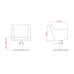 Sillón de tocador Anouk BE F Base estrella aluminio Miy