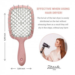 FAE C493SP226RS - 93SP226 RSA, Cepillo Superbrush rosa/blanco fibra de carbono