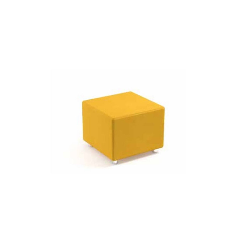 Zona de espera Cube individual novedad y tapizado en color mostaza.