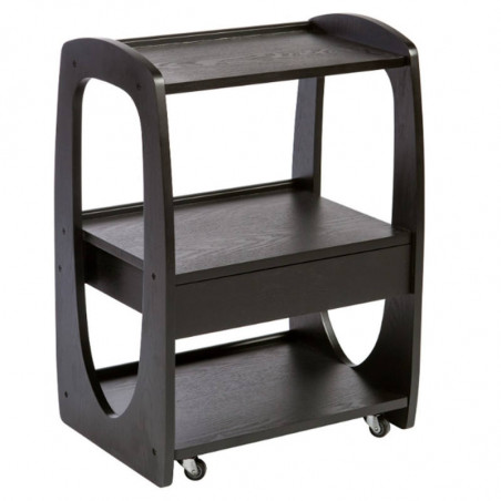 DUT 1320021311, Carrito de estética spa madera Micro wengue