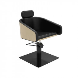 sillón de tocador alya base cuadrada negro