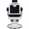 Sillón de barbero Jones B retro negro estructura blanco Miy