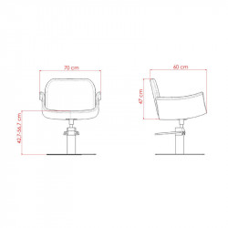 Sillón de tocador Hydra B F base estrella aluminio fundido