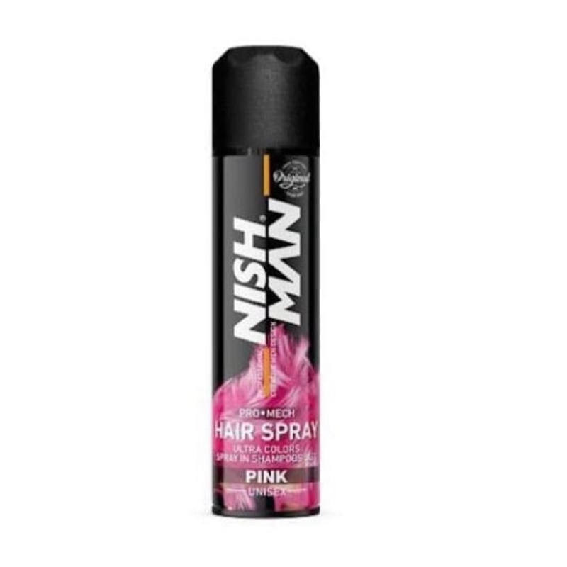 NIN 158 PINK, Hair spray pink Nishman 150ml