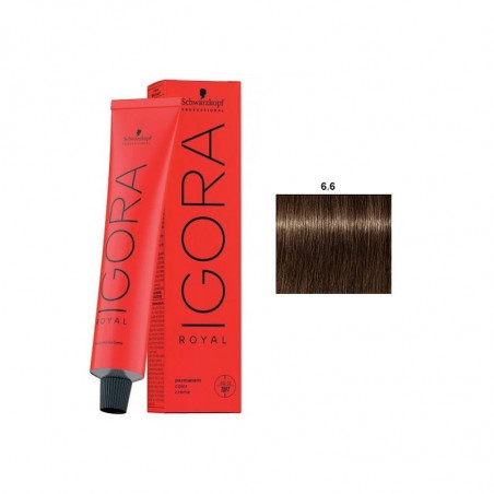 Tinte Igora Royal 6-6 rubio oscuro chocolate de 60 ml