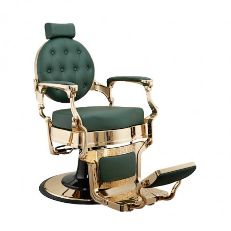 sillon barbero buzz gold green, sillones de peluqueria de caballeros