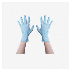 100 guantes nitrilo azules talla M 3,5gr calidad AQL1,5// bifull